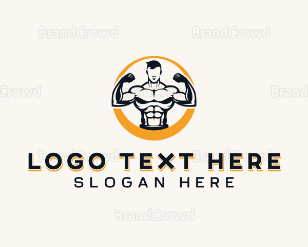 Fitness Bodybuilding Man Logo