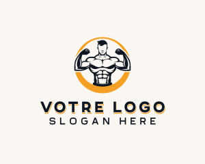 Fitness Bodybuilding Man Logo