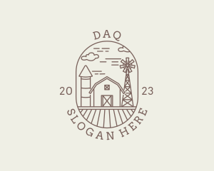 Rural Farm Barn Windmill Logo