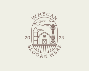 Rural Farm Barn Windmill Logo