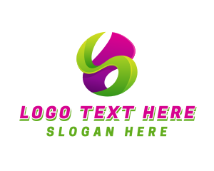 Swirly - 3D Gaming Letter S logo design