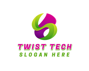 Twist - 3D Gaming Letter S logo design