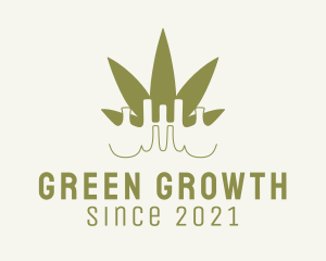 Green Weed Laboratory  logo design