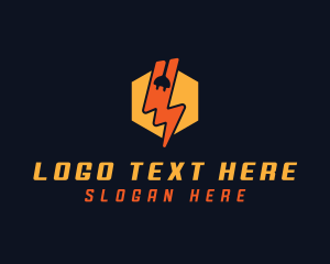 Ligtning - Electrical Power Plug logo design