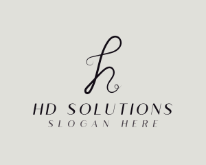 Stylish Fashion Thread Letter H logo design