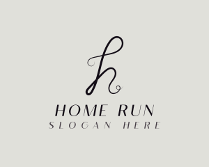 Stylish Fashion Thread Letter H logo design