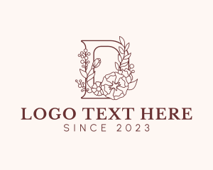 Landscaping - Floral Letter D logo design