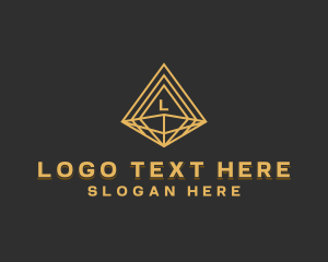 Corporate Diamond Pyramid logo design