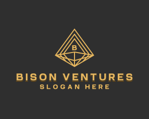 Corporate Diamond Pyramid logo design