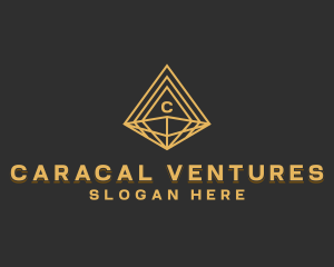 Corporate Diamond Pyramid logo design