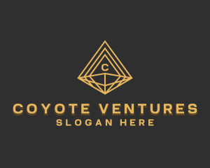 Corporate Diamond Pyramid logo design