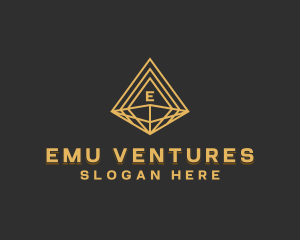 Corporate Diamond Pyramid logo design