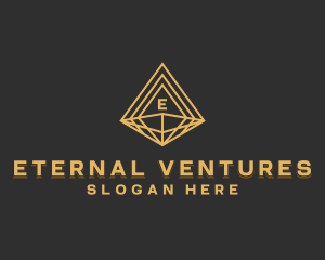 Corporate Diamond Pyramid logo design