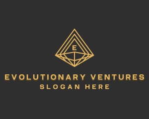 Corporate Diamond Pyramid logo design