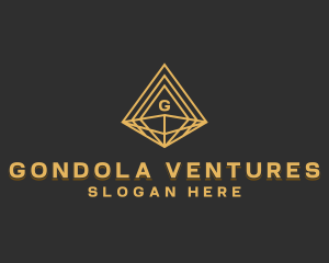 Corporate Diamond Pyramid logo design