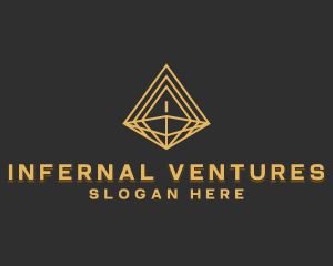 Corporate Diamond Pyramid logo design