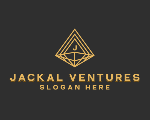 Corporate Diamond Pyramid logo design