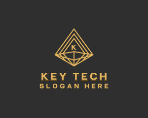 Corporate Diamond Pyramid logo design