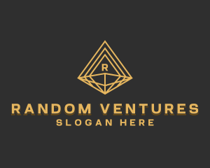 Corporate Diamond Pyramid logo design