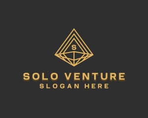 Corporate Diamond Pyramid logo design