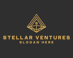 Corporate Diamond Pyramid logo design