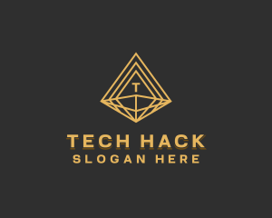 Corporate Diamond Pyramid logo design