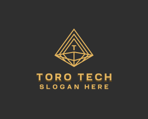 Corporate Diamond Pyramid logo design