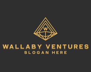 Corporate Diamond Pyramid logo design