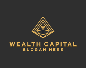 Corporate Diamond Pyramid logo design