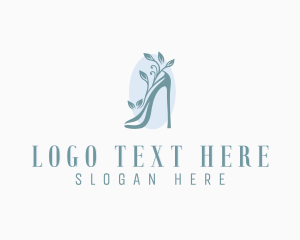 Leaf - Eco Friendly Stiletto Shoe logo design