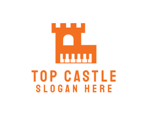 Tower Castle Piano logo design