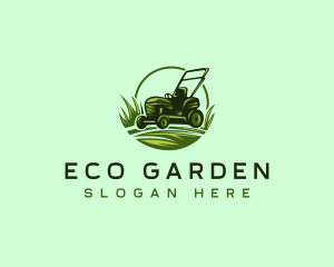 Greenery - Lawn Grass Mower logo design