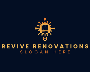 Renovation - Paint Brush Renovation logo design