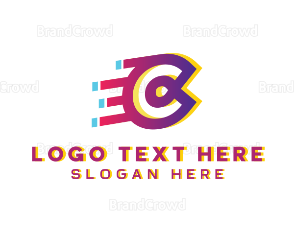 Speedy Letter C Motion Business Logo