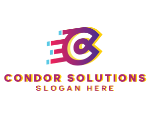 Speedy Letter C Motion Business logo design