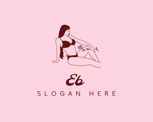 Woman Fashion Bikini Logo