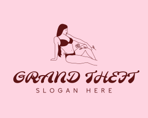 Woman Fashion Bikini Logo