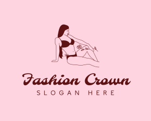 Woman Fashion Bikini logo design