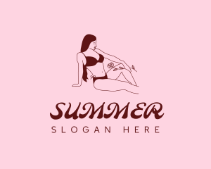 Woman Fashion Bikini logo design