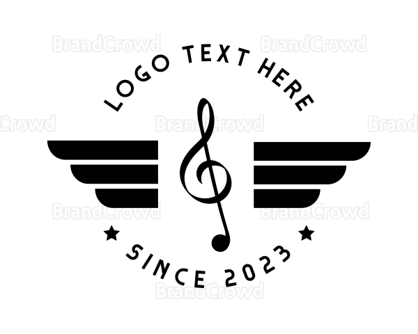 Musical Record Wings Logo
