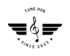 Musical Record Wings logo design