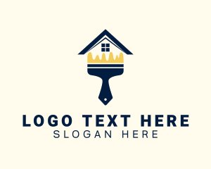 Tool - House Painter Brush logo design