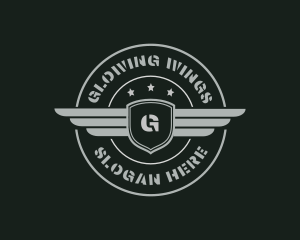 Army Military Wings logo design