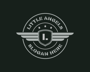 Shooting Range - Army Military Wings logo design