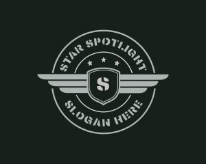 Army Military Wings logo design