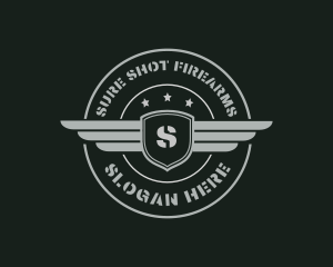 Army Military Wings logo design