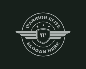 Army Military Wings logo design