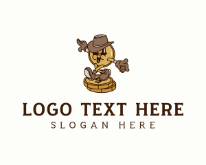 Coin - Cowboy Coin Investor logo design