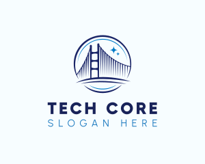 Infrastructure - Structure Bridge Construction logo design