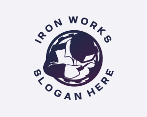 Iron - Industrial Metal Welding logo design